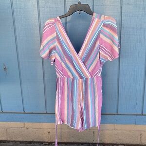 Blue Rain Multicolor Romper